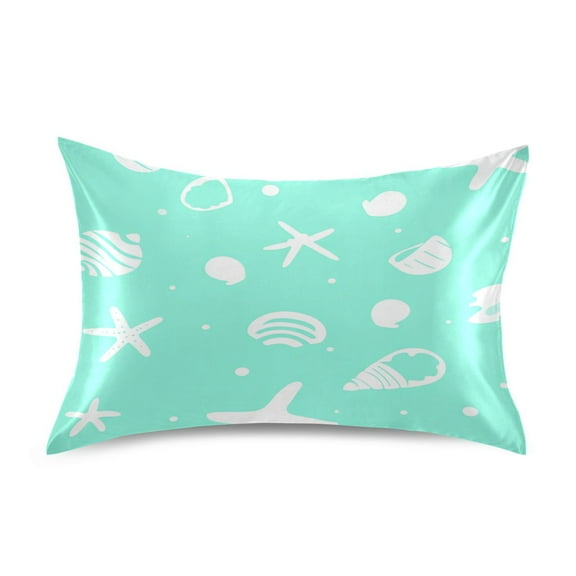 Seashell Elegance Luxury Silky Soft Pillowcase Standard Size Wrinkle Resistant Envelope Closure 20x26in