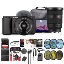 Sony ZV-E10 Mirrorless Camera with 16-50mm II Lens and 18-105mm Lens   Accessory Kit (International Model)