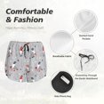 thumbnail image 4 of Balery Santa with Gifts Pantalones cortos deportivos para mujer con forro y dos bolsillos, elásticos, para entrenamiento, gimnasio, yoga-Medium, 4 of 7