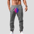 thumbnail image 2 of Zszcpp Men Work Pants Long Loose Fit Athletic Cropped Cartoon Print Streetwear Trousers Casual Trouser, 2 of 5