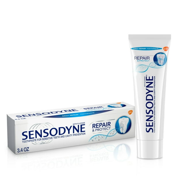 Sensodyne Repair and Protect Fluoride Toothpaste for Sensitive Teeth, 3