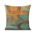 thumbnail image 2 of Lush Brown & Teal Geometry Pillow Covers - Stunning Décor for Living Room/Bedroom, 2 of 7