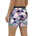 thumbnail image 3 of Rocae Plaid Flamingo for Stretch Moisture-Wicking Underwear,Men's Underwear Boxer Briefs Large, 3 of 9