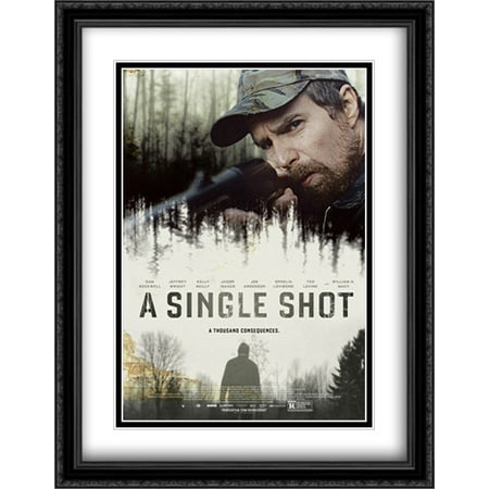 Double Corona Single A Single Shot 28x36 Double Matted Large Large Black Ornate Framed Movie Poster Art Print ()