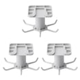 thumbnail image 3 of Maytalsory 360 Degrees Rotated Hook Self-adhesive with 6 Home Bag Rack Hanger Multi-purpose Accessory Ties Hooks Hanging Household Gray 3Set, 3 of 6