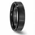 thumbnail image 4 of Black Ceramic Beveled Edge 6mm Brushed and Polished Band, 4 of 11