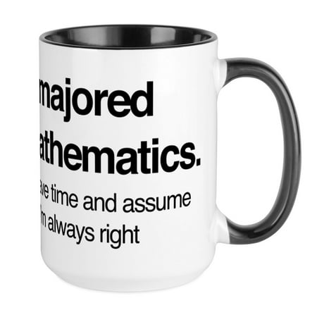 

CafePress - I Majored In Mathematics - 15 oz Ceramic Large Mug