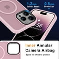 thumbnail image 5 of Strong  for iPhone 14 Pro Max Case [Compatible with Magsafe] [10FT  Grade Protective] Translucent Matte Slim Shockproof Case for iPhone 14 Pro Max 6.7"-Pink, 5 of 14