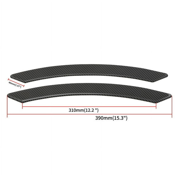 2 Pcs Carbon Fiber Car Fender Flares Arch Wheel Eyebrow Protector Mudguard 39cm