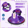 thumbnail image 3 of Costway 12V Bumper Car for Kids Toddlers Electric Ride On Car Vehicle with 360° Spin Purple, 3 of 11