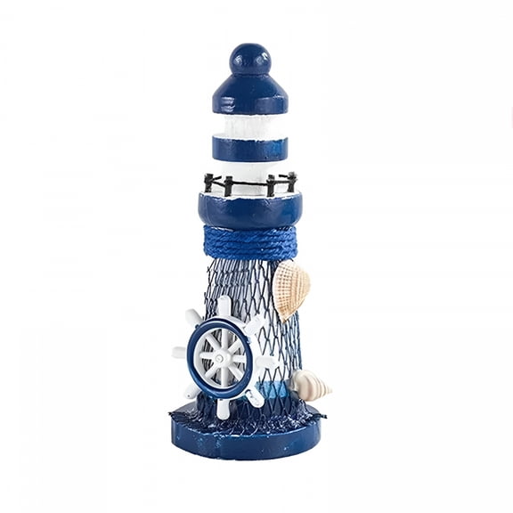 XIBUFE 2026 New Handmade Wooden Lighthouse Decor, L Themed Rooms Lighthouse Home Decor for Living Room, Bedroom, Office, Beach House, Nautical Décor