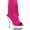 Fuchsia Suede And Clear, variant on Women's Pleaser Delight 1019 Open-Toe Bootie