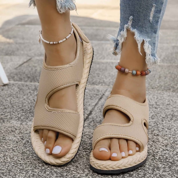 WILLBEST Sandalias De Mujer De Tacón Bajo Con Boca De Pez, Cómodas, Informales Y Deportivas De Talla Grande, Directamente Del Proveedor.