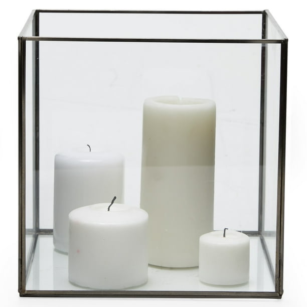 MoDRN Matte Black Glass Candle Holder