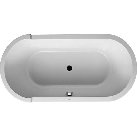 Duravit 700409000000090 Starck 63" Free Standing Acrylic Soaking Tub - White