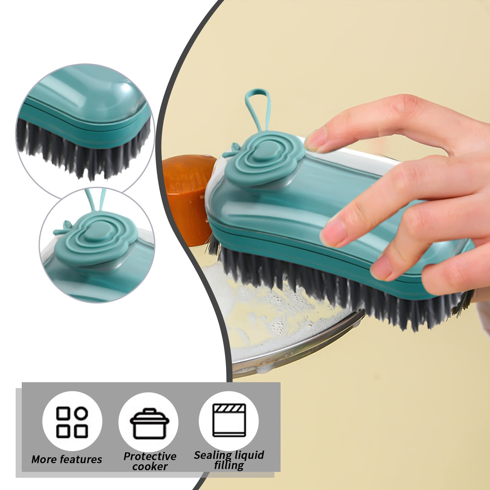 1pc Hard Bristle Cleaning Brush For Sink, Floor, Wall, Laundry, Shoes,  Bath, Kitchen (blue)