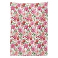 thumbnail image 3 of Ambesonne Watercolor Tablecloth Rectangular Table Cover, Pink Peonies Roses, 60"x90", Multicolor, 3 of 4