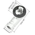 thumbnail image 2 of Conector de manguera de drenaje de aire acondicionado con codo y anillo de goma para unidades mini-split y unidades de aire acondicionado de ventana 15mm, 2 of 2