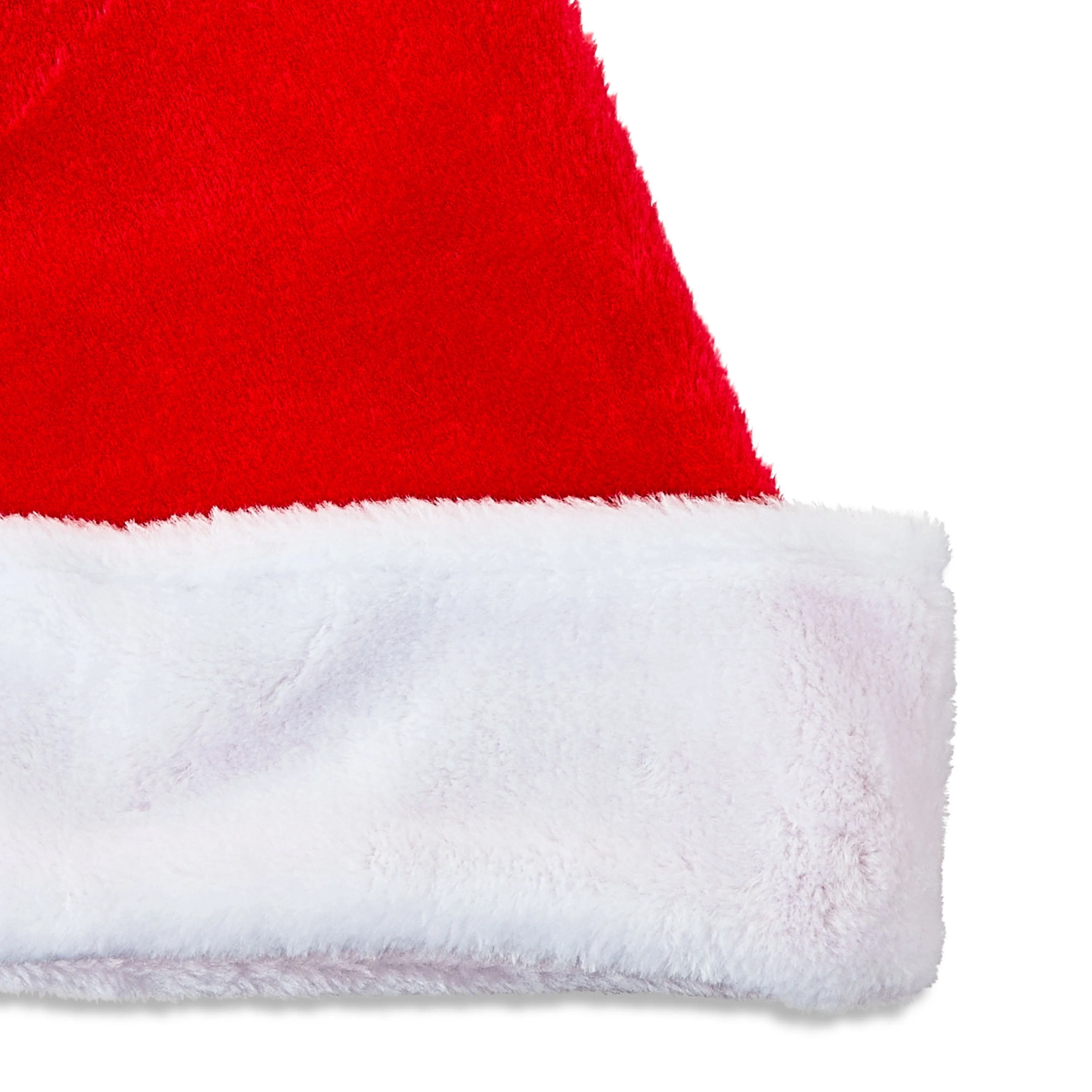 Medium Plush Santa Hat, Red and White, 16", by Holiday Time