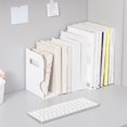 thumbnail image 6 of Retractable Book Stand, Expandable Desktop Book Holder, Plastic Book Rack with Adjustable Shelf, White Abs Organizer for Home Office,Vsgery, 6 of 6
