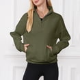 thumbnail image 2 of Kaprioy Womens Oversized Sweatshirts Turtleneck Pullover Long Sleeve Hoodies Tops Fall Fashion Clothing Winter Outerwear Women's Loose Casual Half High Neck Split Wide Collar Fleece Sweatshirt, 2 of 7