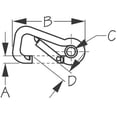 thumbnail image 2 of SEA DOG ASYMMETRICAL SNAP HOOK WITH EYE INSERT, 3/8", 2 of 2