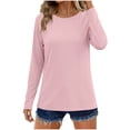 thumbnail image 2 of Ynynloco Women's Long Sleeve Shirts UPF 50+ Sun Protection Crew Neck Athletic Shirts for Hiking Fishing Workout Rash Guard, 2 of 9