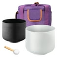 thumbnail image 1 of VEVOR 2PCS Crystal Singing Bowls 8" and 10" A & F Note Singing Bowls with Carrying Bag, 1 of 9