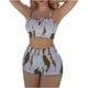 thumbnail image 2 of Augper Women Sexy With Chest Pad without Underwire Print Tie-dye High-waisted Swimming Trunks Split Swimsuit, 2 of 7