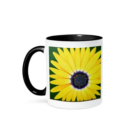 

3dRose Yellow Daisy 11oz Two-Tone Black Mug