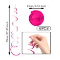 thumbnail image 5 of Thinsont 6pcs Set 27.5inch Gold Aluminium Foil Ceiling Decorations For Birthday Party Streamers Party Decorations Hanging Swirls Red 27.5 inch, 5 of 6