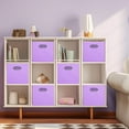 thumbnail image 2 of PinkSheep Cubos de Almacenamiento Plegables de Tela, Cubos de Almacenamiento de 11", Organizador de Cestas para Armario, Morado Claro, Paquete de 6, 2 of 9