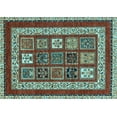 thumbnail image 1 of Ahgly Company Indoor Rectangle Abstract Light Blue Modern Area Rugs, 2' x 4', 1 of 4