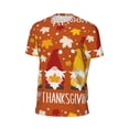 thumbnail image 5 of Rocae Happy Thanksgiving Three Gnomes for Men's Mesh Quick-Dry Short Sleeve Workout T-Shirt,Mens Crew Neck Tee Lightweight Soft Classic T Shirts 4X-Large, 5 of 9