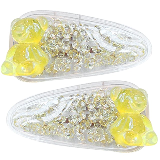 Snap Hair Clips Decorative 2PCS Bling Snap Hairpins Hair Barrettes for Children