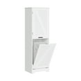 thumbnail image 2 of ModFusion 53" Tilt Out Laundry Hamper Cabinet, Laundry Hamper with Adjustable Shelf and Storage Basket, White, 2 of 9