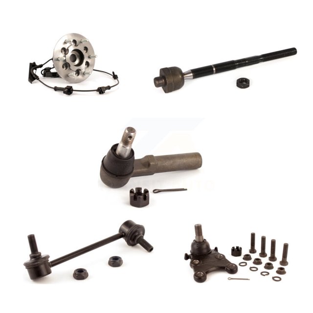 Transit Auto Front Left (Driver Side) Bearing Assembly Suspension Lower Ball Joint Outer Inner Tie Rod Sway Bar Stabilizer Link Kit (5Pc) for Car 2004-2005 Chevrolet Colorado GMC Canyon 4WD K7T-107690