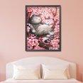 thumbnail image 3 of Cuadros Decorativos Kit de mosaico de gato de cerezo bordado de diamantes DIY 5D decoración del hogar para regalo de pared Likrtyny embutido en tela, 3 of 9