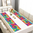 thumbnail image 3 of Colorful Rainbow Tie Dye Placemats for Dining Table Durable Placemats for Restaurant Valentines Gift Party Christmas Cute Funny Dinner Mats, 3 of 3