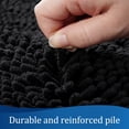 thumbnail image 2 of Alfombra de baño LOCHAS Luxury Shaggy, 60 x 180 cm, absorbente, color negro, 2 of 7