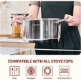thumbnail image 6 of Sunhouse 7 QT Stock Pot with Lid, Stainless Steel Cooking Pot with Impact-Bonded Base, Induction Compatible, Oven Safe, 6 of 8