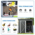 thumbnail image 3 of Dextrus Outdoor Storage Shed 5x3FT, Heavy Duty Metal Tool Sheds Storage House with Single Lockable Door & Air Vent for Garden, Patio, Lawn to Store Bikes, Trash Bins, Tools, Lawnmowers, 3 of 6