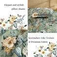 thumbnail image 3 of Amberspace Floral 7-piece Bed in a Bag Queen Comforter Set with Sheets,Terracotta & White, 3 of 7