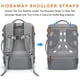 thumbnail image 4 of Lumesner Mochila de transporte extragrande de 40 l aprobada por vuelo para hombres y mujeres, Gris (Mochila con 3 cubos de embalaje), X-large, Lumesner Travel Business School - Mochila para portátil, 4 of 5