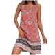 thumbnail image 1 of Vestido de Verano Casual Señoras Moda Cuello Redondo Impreso Vestido de Anillo sin Mangas para el Ocio Y Diario, 1 of 7