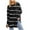 Black, variant on Scyoekwg Tops for Women Plus Size Oversized Round Neck Raglan Sleeve Long Tunic Shirts Lightweight Loose Tshirt Long Sleeve Stripe Print Dressy Casual Blouses (Blue,S)