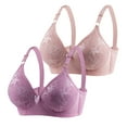 thumbnail image 1 of Timegard 2 Pc Bras Summer for Women Adjustable Strap Lace Full Coverage Wirefree Comfortable Everyday Bra, 1 of 3