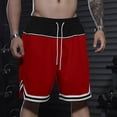 thumbnail image 6 of Maqroz Mens Basketball Shorts Athletic Gym Training Shorts with Pockets Striped Elastic Waist Drawstring Sportswear Running Workout Active Summer Casual Short Pants, 6 of 6