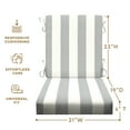 thumbnail image 6 of Cabana Stripe Stone Grey Highback Dining Chair Cushion, 6 of 8