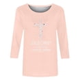 thumbnail image 5 of Daisyyozoid Nouvelles Arrivées Hauts pour Femmes Joyeuses Pâques Col Rond Manches Longues Haut Manches Longues Col Rond Chemise, 5 of 5